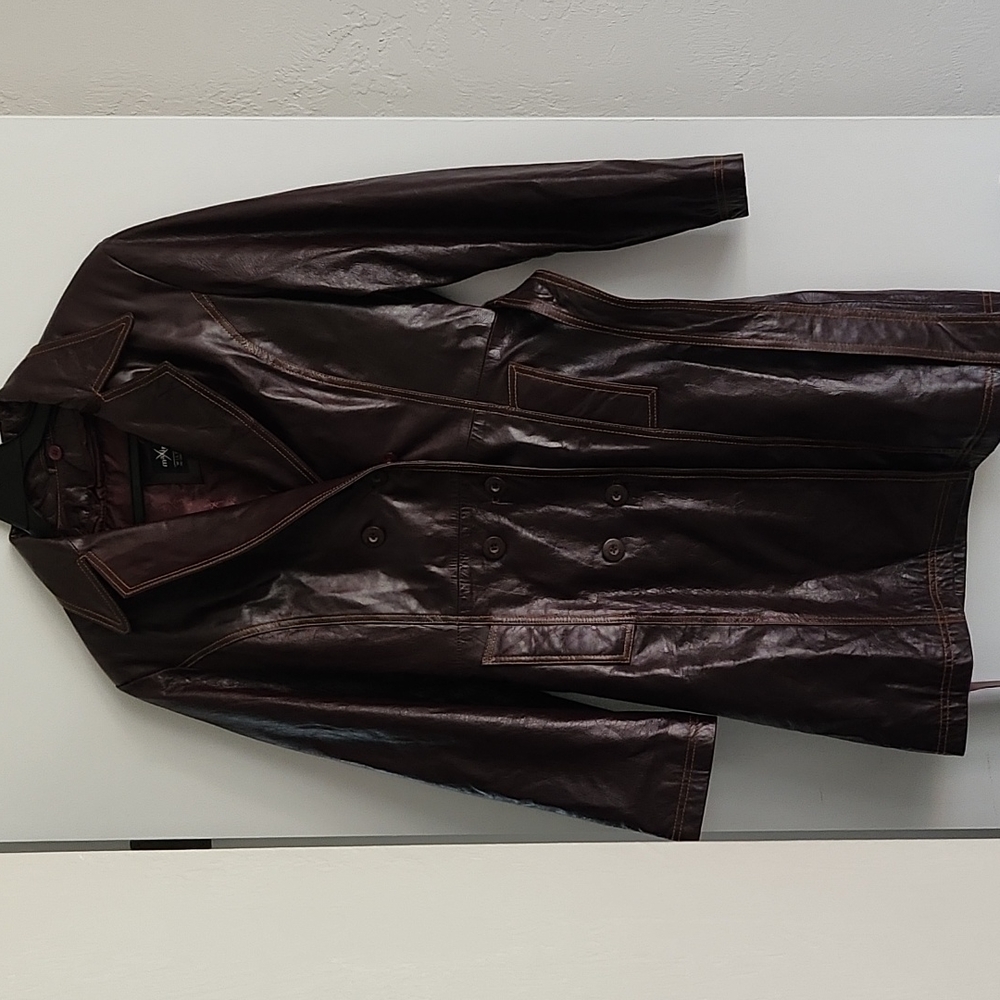 Genuine Leather Lined Coat